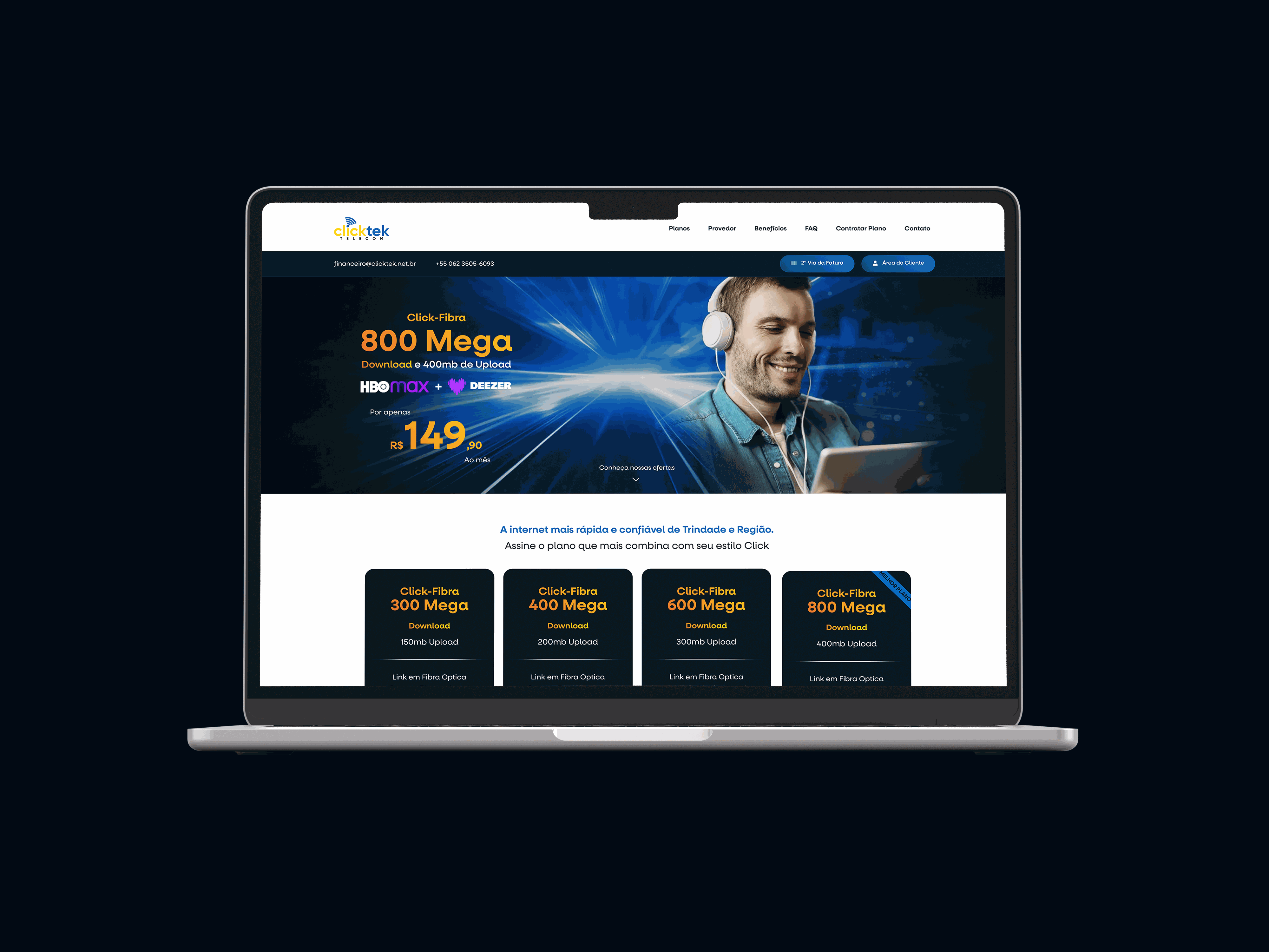 Clicktek Telecom - Web Design